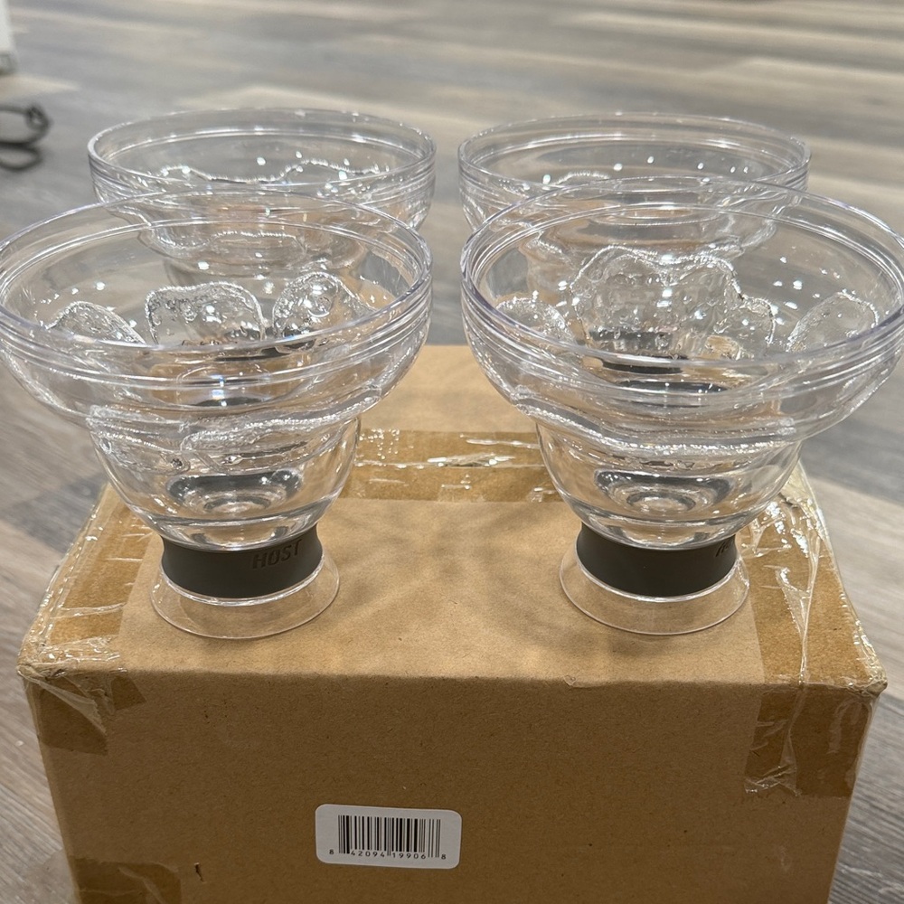 Host Clear margarita glasses set of 4